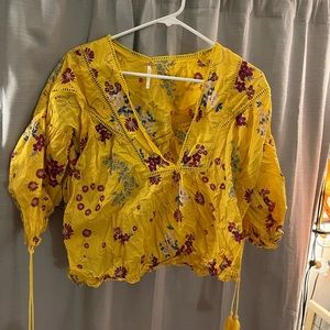 Free people floral peasant blouse